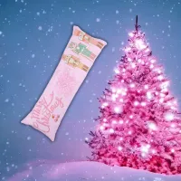 Christmas in Pink Nutcrackers on Pink |  Body Pillow