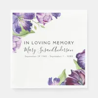 In Loving Memory Floral Funeral Memorial Wake Napkins