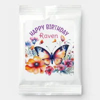 Butterfly in Flowers Girl's Birthday Party  Lemonade Drink Mix