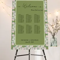 Elegant Floral Embrace 6-Table Seating Chart Foam Board