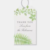Watercolor Greenery Baby Shower Thank You Gift Tags