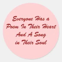 Everyone Has a Poem Sticker