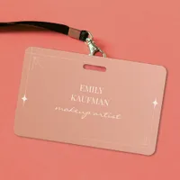 Minimalist Gradient Makeup Artist Business Badge