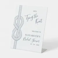 Nautical Tying the Knot Bridal Shower Welcome Pedestal Sign