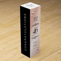 Elegant 46th Pearl Wedding Anniversary Celebration Wine Box