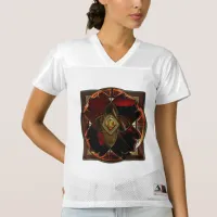 Autumn Elegance: The Floral Medallion Women's Football Jersey