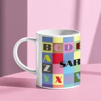 Alphabet Mug colorful personalized name