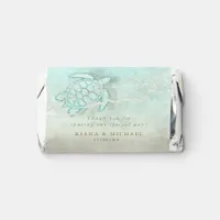 Sea Foam Beach Wedding Thank You ID837 Hershey's Miniatures