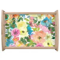 Watercolor Floral Serving Tray