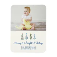 Scandinavian Minimalist Christmas photo Magnet