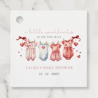 Little Sweetheart Valentines Girl Baby Shower Favor Tags