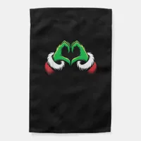 Funny Heart Hands Christmas Minimal Festive Style Garden Flag