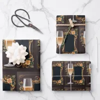 Champagne Toast Wedding Wrapping Paper
