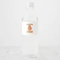I Yam What I Yam Sweet Potato Funny Thanksgiving Water Bottle Label
