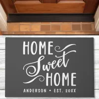 Home Sweet Home Rustic Modern Elegant Family Doormat