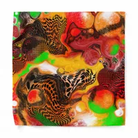 Autumn Colors Abstract Pour Painting  Bandana