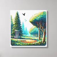 Disc Golf Pixel Art  Canvas Print