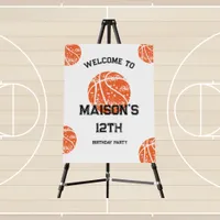 Basketball Game Birthday Welcome Party Sign