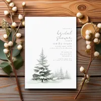 Rustic Winter Wedding Bridal Shower Green ID1049