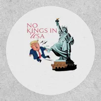 No Kings In USA Statue Of Kicking Out Fump Classic Patch