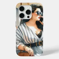 Modern Woman on her phone iPhone 15 Pro Case