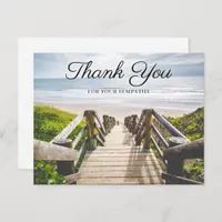 Beach Ocean Funeral Thank You Note