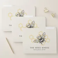 Vintage Bee Logo Rustic Honeybee Beekeeper File Folder