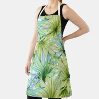 Tropical Summer Palm Leaves Apron