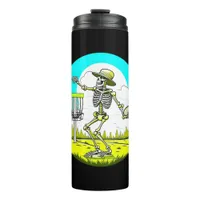 Rattle Those Chains | Disc Golfing Skeleton Thermal Tumbler
