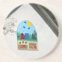 A Fun Barn Quilt Coaster