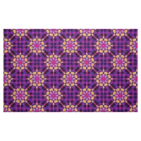 Stylish Trendy Purple Mosaic Geometric Pattern Fabric