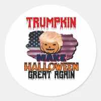 Trumpkin Halloween Classic Classic Round Sticker