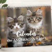 Personalized Cat Lover Family Custom Photos 2026 Calendar