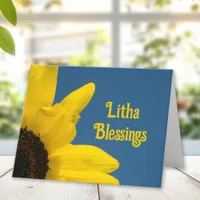 Yellow Sunflower Blossom Litha Summer Solstice Card