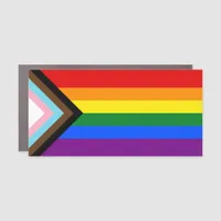 Progress Pride Flag  Car Magnet