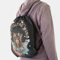 Wild Like the Wind, Strong Like the River  Drawstring Bag