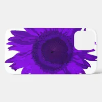 Purple Pop Art Sunflower iPhone 12 Case