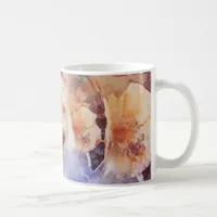 White Tiger Floral Bubble Grunge Coffee Mug