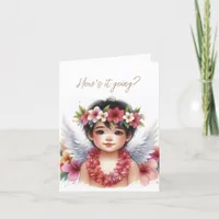 How's it Going? Hawaiian Angel Greeting Card