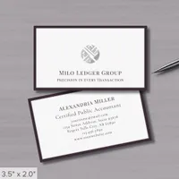 Professional Silver Geometric Logo Business Card