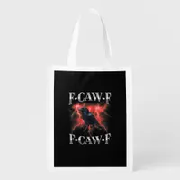 F-Caw-F Crow Bird Raven Gothic Meme Grocery Bag