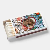 Mosaic Stained Glass and Tile Wedding Personalized Matchboxes