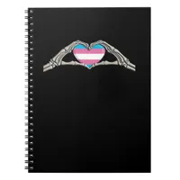 Bone Hands Heart Transgender Goth Minimal Style Notebook