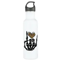 Skeleton Heart Hands Clean Graphic Mood Stainless Steel Water Bottle