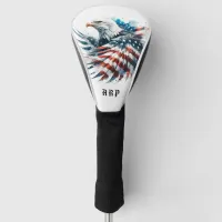 *~* American Flag .. Initials USA Bald Eagle AP16 Golf Head Cover