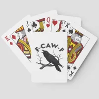 Gothic Crow Funny F-Caw-F Humor Essential Creative Poker Cards