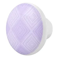 Two Tone Geometric Diamond Lilac, Purple And White Ceramic Knob