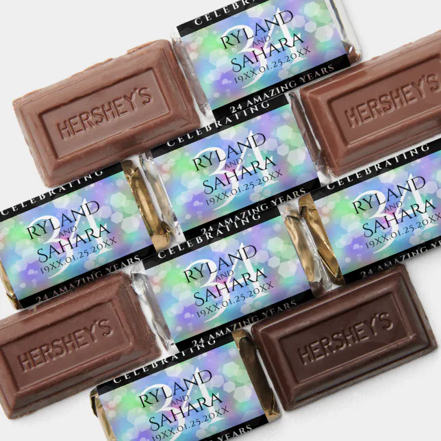 Elegant 34th Opal Wedding Anniversary Celebration Hershey's Miniatures