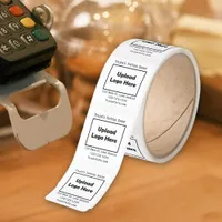 Add Your Business Logo and Info Personalized Square Sticker