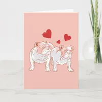 Bulldog Love Valentine Card